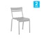 Flash Furniture Silver All-Weather Armless Steel Dining Chair, 2PK 2-XU-CH-10318-SIL-GG - alternate 8